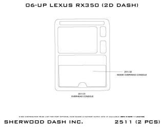 2006 2009 Lexus RX 350 Wood Dash Kits   Sherwood Innovations 2511 N50   Sherwood Innovations Dash Kits