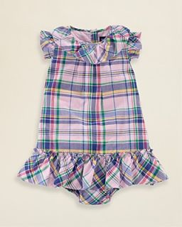 Ralph Lauren Childrenswear Infant Girls' Baby Madras Dress   Sizes 9 24 Months