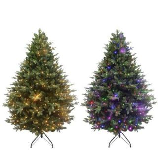 Home Accents Holiday 7.5 ft. Deluxe Balsam Fir EZ Power Artificial Christmas Tree with 660 Color Choice LED Lights and Remote Control 7270014 IP62HO