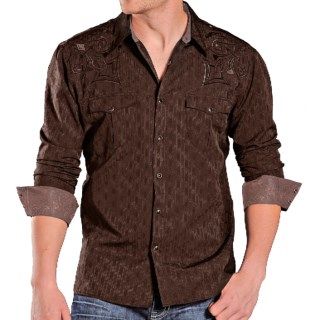 Rock & Roll Cowboy Jacquard Stripe Shirt (For Men) 9572G 43