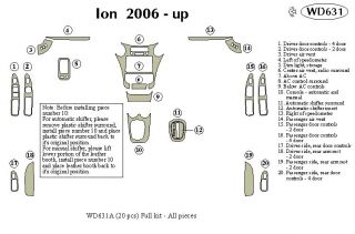 2006, 2007 Saturn Ion Wood Dash Kits   B&I WD631A DCF   B&I Dash Kits