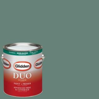 Glidden DUO 1 gal. #HDGB12D Gloucester Green Semi Gloss Latex Interior Paint with Primer HDGB12D 01S