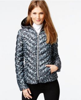 Laundry by Shelli Segal Printed Packable Down Puffer Coat   Coats