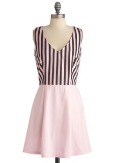 Cotton Candy Striper Dress  Mod Retro Vintage Dresses