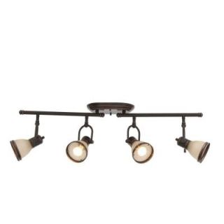 Hampton Bay Brookhaven Collection 4 Light Oil Rubbed Bronze Fixed Track Lighting Light EYY2304H 8