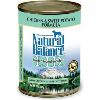 Natural Balance L.I.D. Limited Ingredient Diets Chicken & Sweet Potato Formula Wet Dog Food, 13 oz. Can