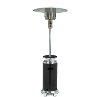 AZ Patio Heaters 87&quot; Stainless Steel/Black Patio Heater with Table   HLDS01 SSBLT
