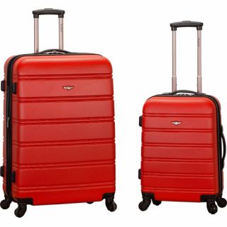 Rockland Luggage Melbourne 2 Piece Expandable ABS Spinner Luggage Set