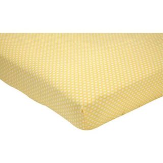 Little Bedding by NoJo Elephant Time Crib Sheet, Yellow