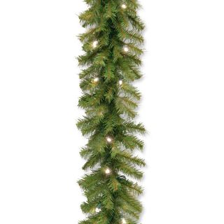 10 Norwood Fir Garland with 50 Battery Operated Soft White LED