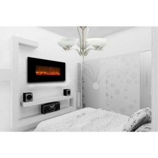 Yosemite Home Decor Carbon Flame 58 in. Wall Mount Electric Fireplace in Black DF EFP148