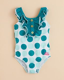 Juicy Couture Infant Girls' Dot & Ruffle Swimsuit   Sizes 3 24 Months