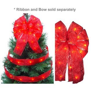 Starlite Creations LED Christmas Décor Tree Topper Bow Lights, 36