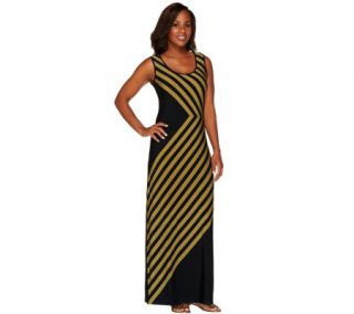 Linea by Louis DellOlio Petite Stripe Printed Maxi Dress —