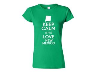 Junior Keep Calm and Love New Mexico T Shirt Tee