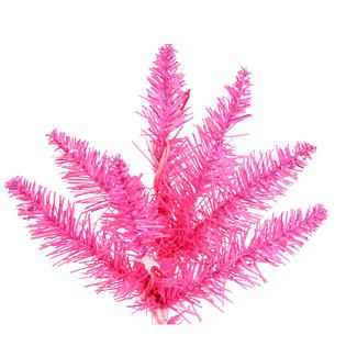Vickerman 3 Prelit Hot Pink Artificial Christmas Tree with 70 Pink