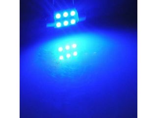 2x 31mm 6 SMD 1210 LED Blue Car Interior Dome C5W 239 Light 