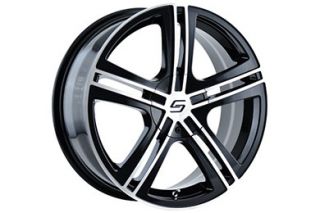 Sacchi 262 8709B   5 x 112mm or 5 x 120mm Dual Bolt Pattern Gloss Black with Machined Face and Lip 18" x 7.5" S62 Wheels   Alloy Wheels & Rims