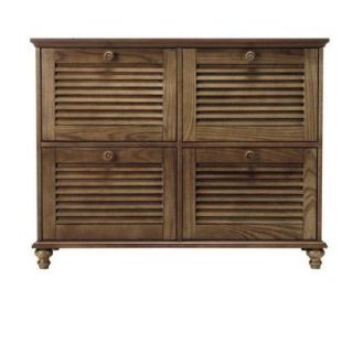 Home Decorators Collection Shutter 4 Drawer Wood File Cabinet in Weathered Oak 1061010410