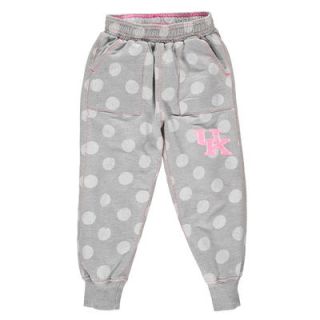 Kentucky Wildcats Wes & Willy Girls Toddler Polka Dot Cuffed Pants   Heather Gray