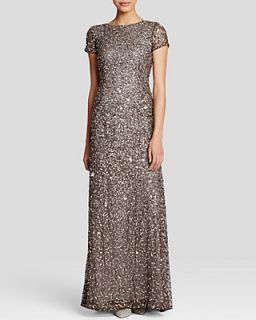 Adrianna Papell Petites Caviar Beaded Gown