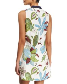 Tory Burch Floral Print Linen Beach Dress