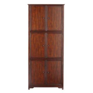 Home Decorators Collection Oxford 6 Door Wood Storage Cabinet in Chestnut 6491100970
