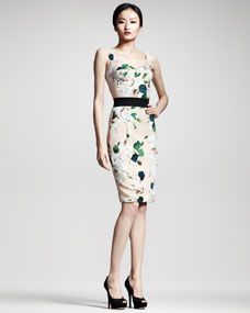 Dolce & Gabbana Floral Print Panel Dress