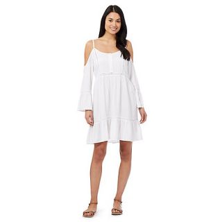 Floozie by Frost French White cold shoulder kaftan dress