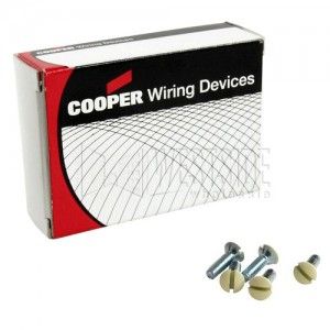 Cooper 231LA Electrical Wall Plate, Screws   Light Almond (Box of 100)
