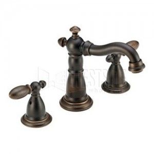 Delta 3555LFRB 216RB Bathroom Faucet, Victorian Two Handle Widespread, Lead Free   Venetian Bronze (Open Box Item)