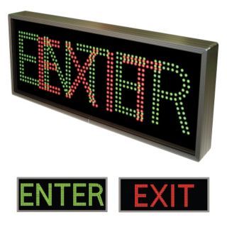TAPCO Enter/Exit LED Parking Sign, Green/Red LED Color, Power Requirements: 120V   LED Traffic Signs and Signals   38V894|108965