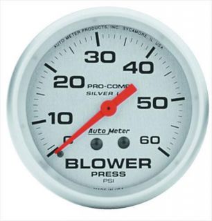 Auto Meter   Silver Blower Pressure Gauge