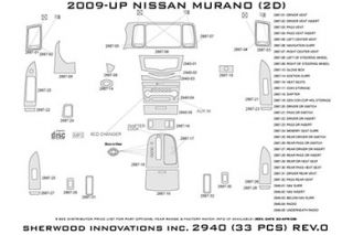 2010, 2011 Nissan Murano Wood Dash Kits   Sherwood Innovations 2940 R   Sherwood Innovations Dash Kits
