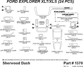 2002 2005 Ford Explorer Wood Dash Kits   Sherwood Innovations 1370 N50   Sherwood Innovations Dash Kits