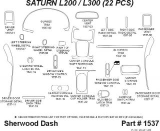 2002 2005 Saturn L Series Wood Dash Kits   Sherwood Innovations 1537 CF   Sherwood Innovations Dash Kits