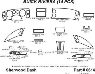 1998, 1999 Buick Riviera Wood Dash Kits   Sherwood Innovations 0614 N50   Sherwood Innovations Dash Kits