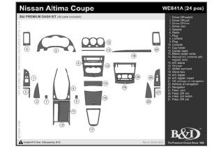 2008, 2009 Nissan Altima Wood Dash Kits   B&I WD841A DCF   B&I Dash Kits