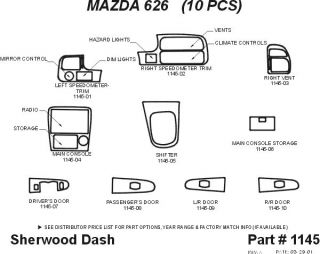2000, 2001, 2002 Mazda 626 Wood Dash Kits   Sherwood Innovations 1145 N50   Sherwood Innovations Dash Kits