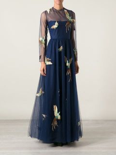 Valentino Embroidered Lace Evening Gown