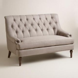 Gray Giselle Tufted Love Seat