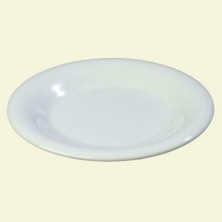 Carlisle 7.5 in. Diameter Melamine Wide Rim Salad Plate in White (Case of 48) 3301602