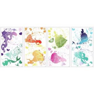 RoomMates 5 in. x 11.5 in. Disney Princess Silhouette Peel and Stick Wall Decals DISCONTINUED RMK2167SCS