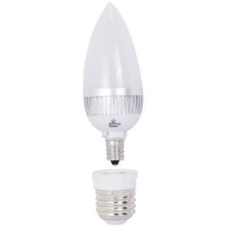 Globe Electric 15W Equivalent Bright White (3000K) B10 LED Chandelier Light Bulb 01409
