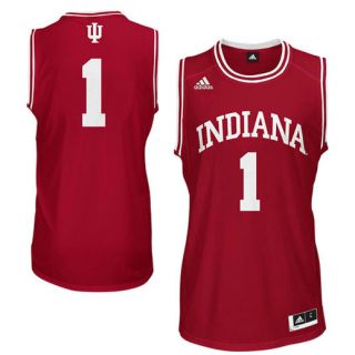 adidas Indiana University Hoosiers #1 Replica Basketball Jersey   Crimson