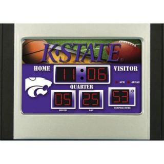 Kansas State University 6.5 in. x 9 in. Scoreboard Alarm Clock with Temperature 0128613