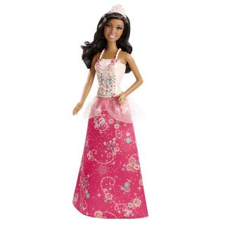 Barbie Glitter Princess Doll   Nikki   Dark Pink/Light Pink Dress    Mattel