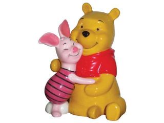 Westland Giftware Life According to Eeyore Pooh and Piglet Hugging 3 3/4 Inch Magnetic Salt and Pepper Shakers