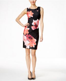 Calvin Klein Floral Print Sheath Dress   Dresses   Women