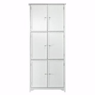 Home Decorators Collection Oxford 6 Door Wood Storage Cabinet in White 6491100410